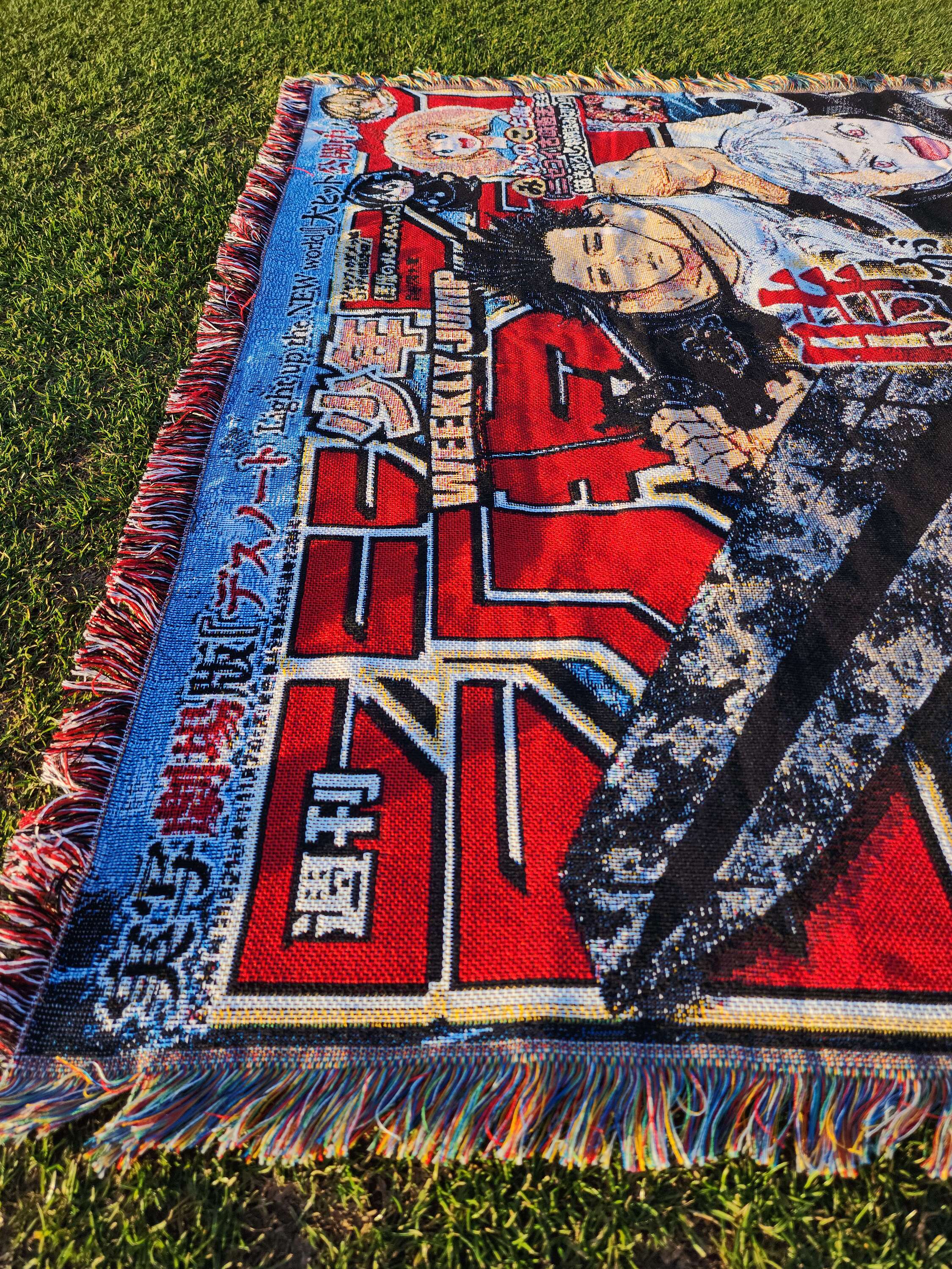 BLACK BULLS TAPESTRY BLANKET